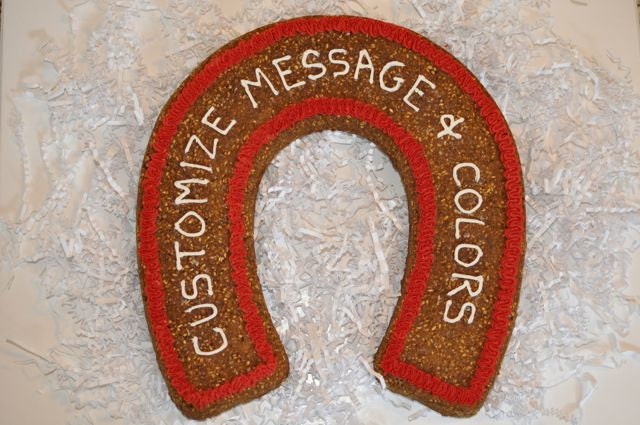 Local NJ Pick Up Horseshoe Personalized Horse Treat