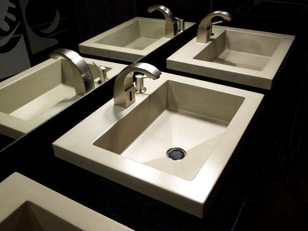 Gold on Gold Concrete Sinks