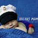 US Marine Corps Dress Blues Hat and Diaper Cover SET