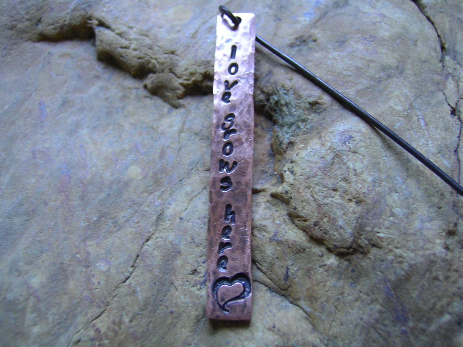 Set of 3 Garden Stakes Copper Custom Stamped Plant Markers