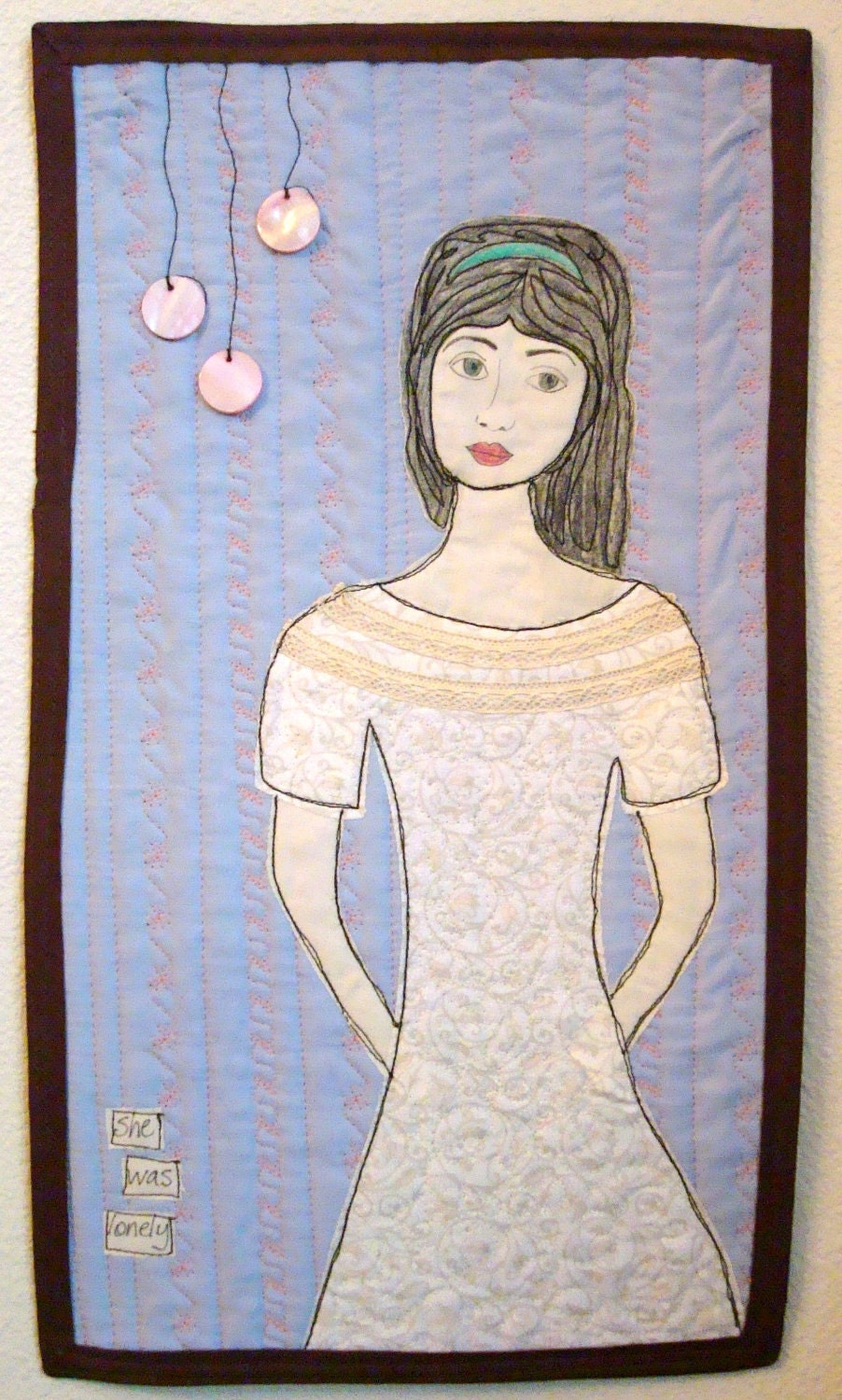 She was Lonely Art Quilt