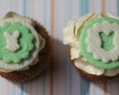 Fondant Toppers Easter Bunny - Too Cute - Perfect for Easter Cupcakes, Cookies and Other Treats