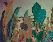 Glicee print- Cactus illustration - screen  printing