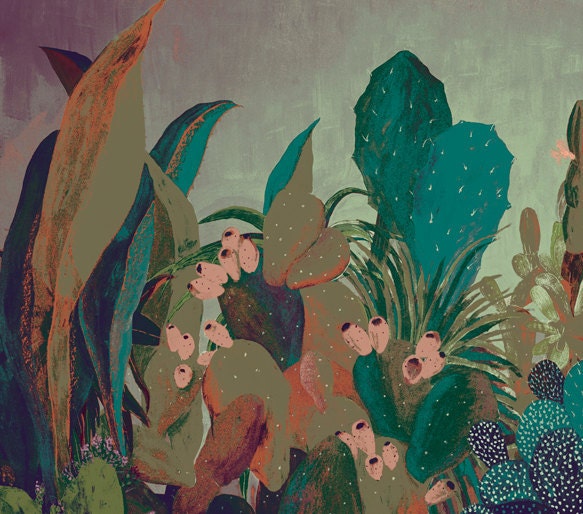 Glicee print- Cactus illustration - screen  printing
