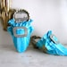 Paper Mâché Pair of Marie Antoinette Inspired Slippers - Rhapsody in Blue
