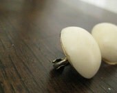 Cream Clip-On Earrings