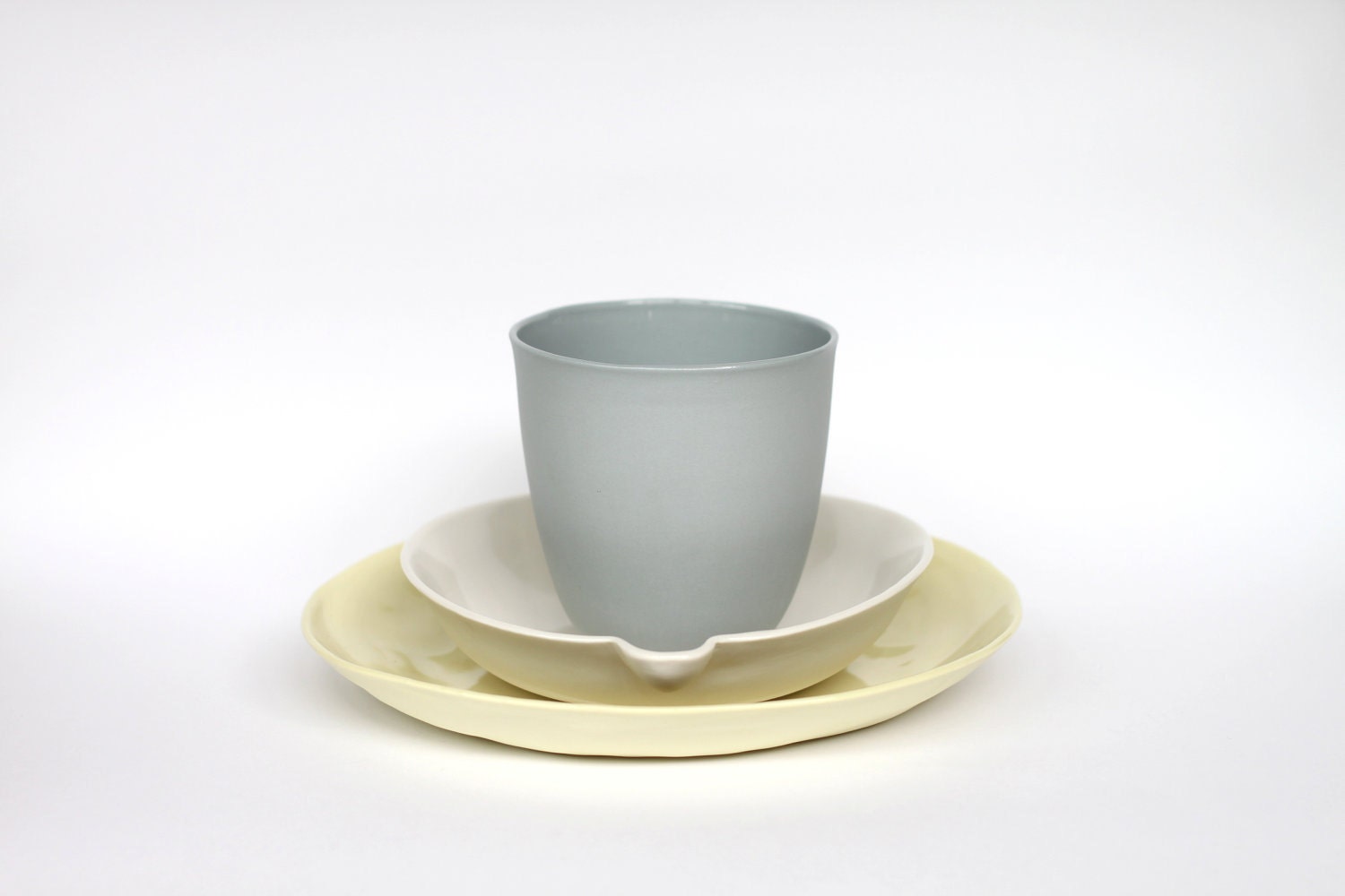 beaker - porcelain (concrete colour)