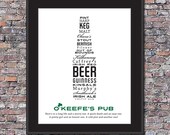 Irish Pub Beer Lover Custom 8 x 10 Canvas