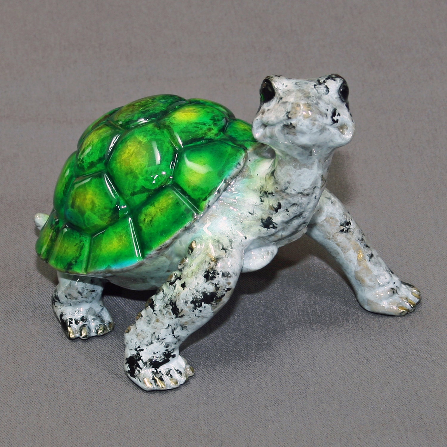 FANTASTIC BRONZE TURTLE "Daden Large Turtle" Tortoise Figurine Statue Sculpture Art / Limited Edition By Barry Stein