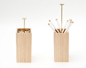Ash and Brass Pencil Cup