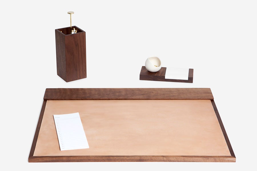 Desk Accessories in Walnut