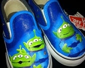 Custom Hand Painted Shoes - Aliens from Toy Story