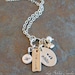 Personalized Hand Stamped Two Tone My Family Name Date Mother's Necklace