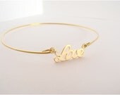 Gold LOVE bangle