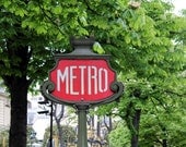 Paris photography, Paris decor, spring in Paris, retro signboard, art deco, metropolitain, street art, 5x7 (13x18) F R E E  SHIPPING