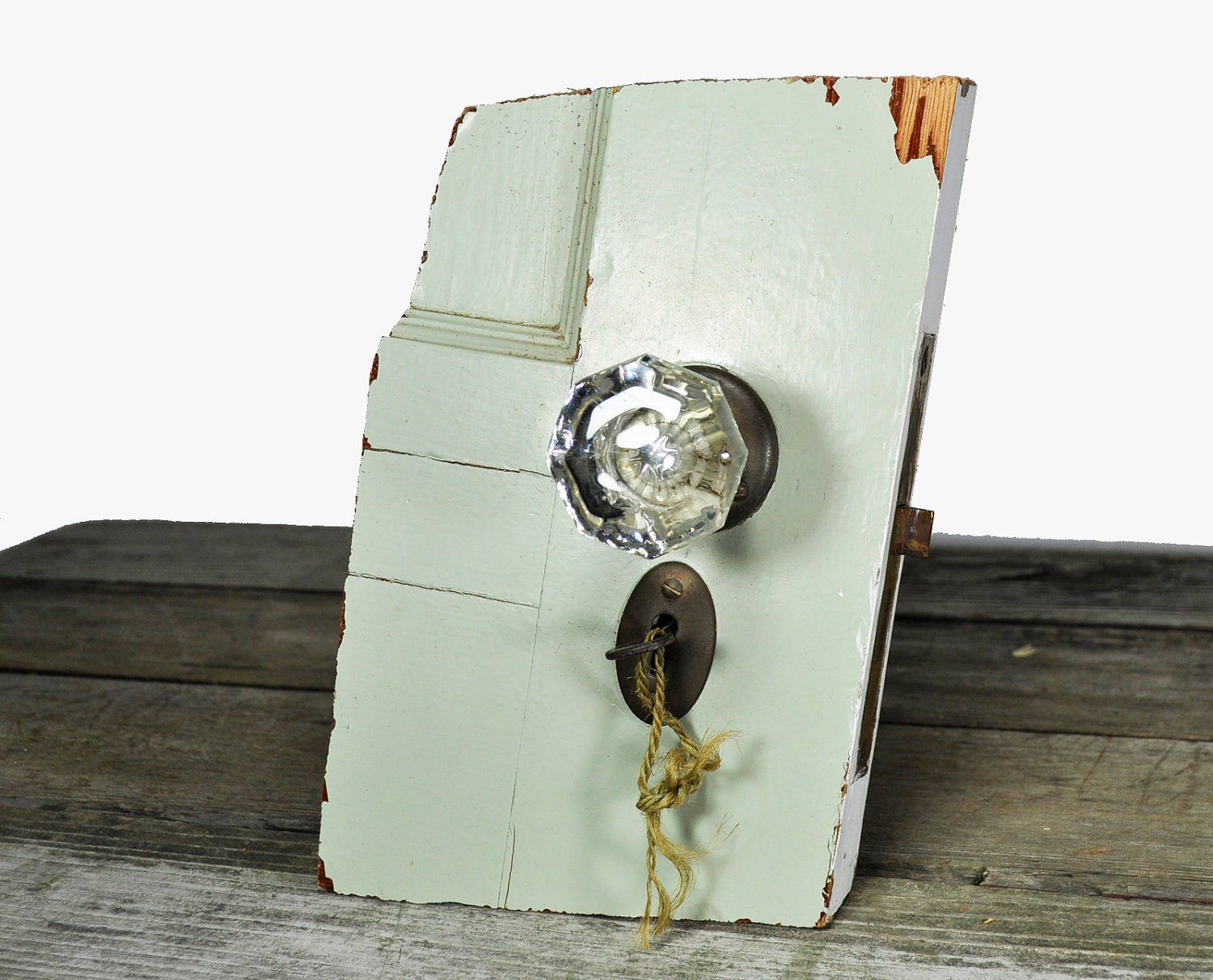 Part of a door with skeleton key and vintage door