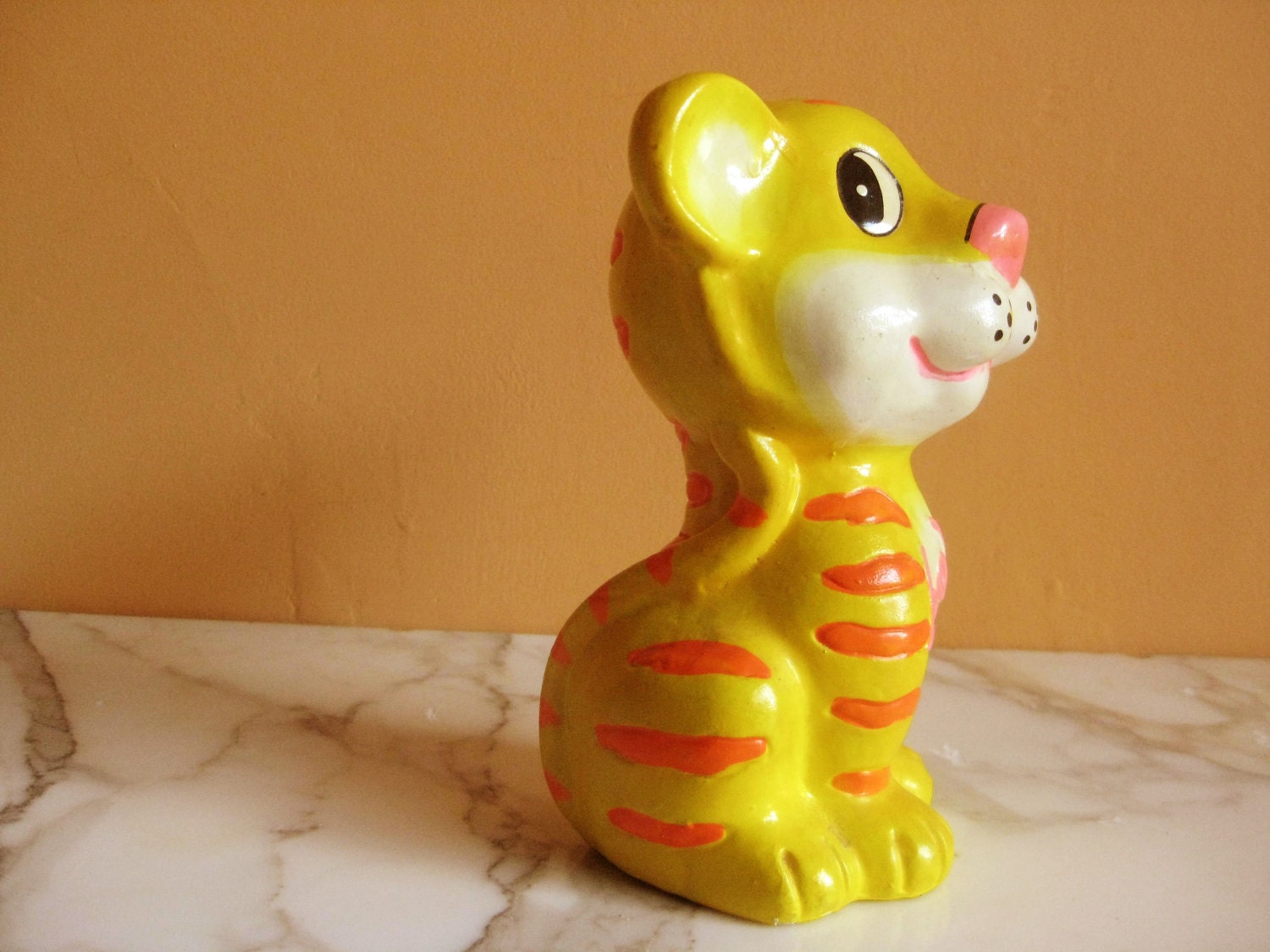 Vintage Tiger Kitty Cat Piggy Bank 1970s