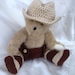 Crochet Baby Cowboy Hat, Booties and Diaper Cover Set