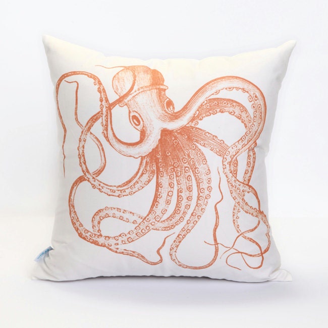 Octopus Ocean pattern cotton white decorative pillow cover pillow case cushion cover simple modern