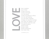 LOVE - bible verse - 1 Corinthians 13:4-8 - CreativeWildChild