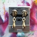 Silver Tears, Zipper Pull Earrings