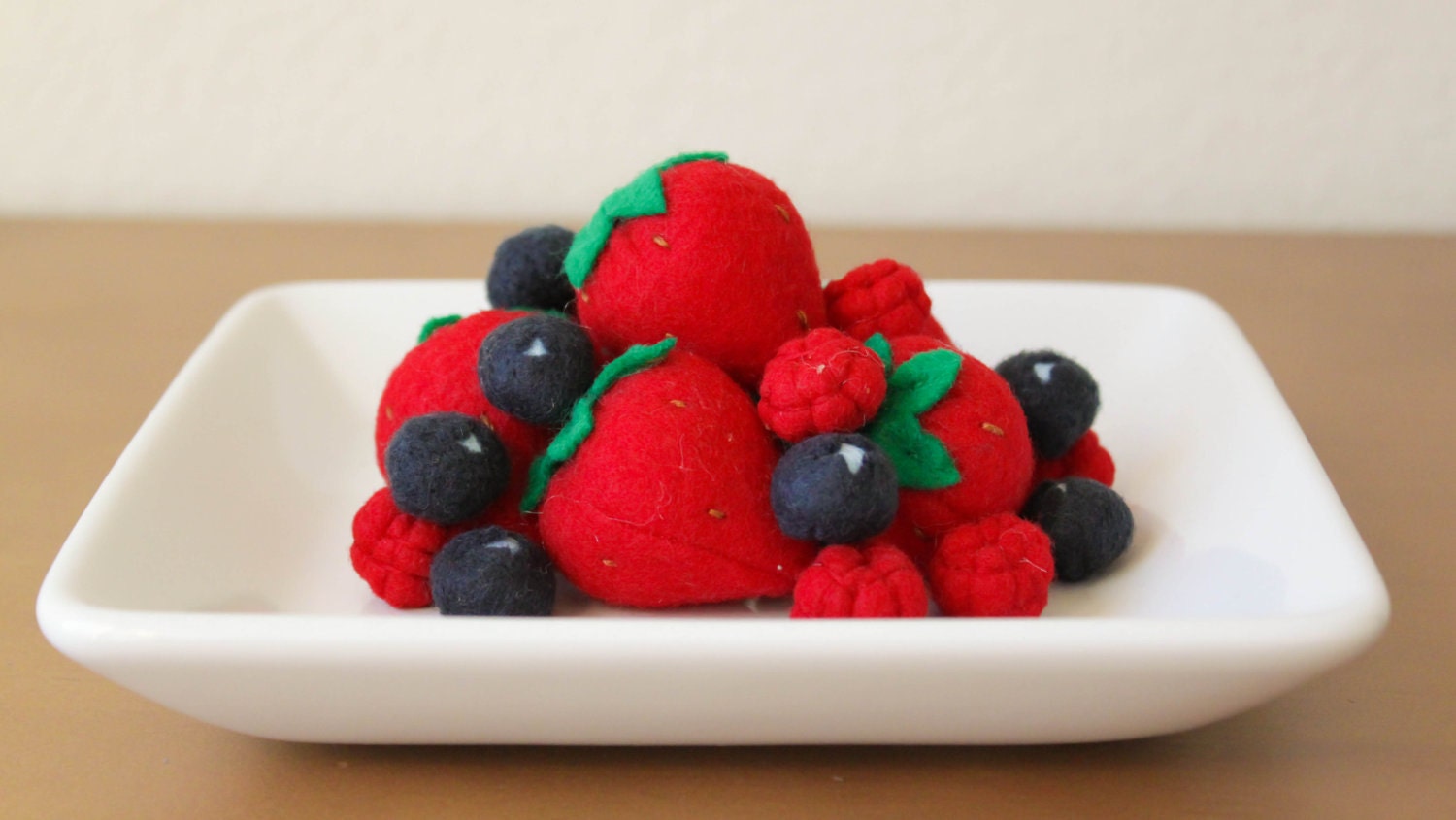 Felt Food - Berries Play Food (Strawberries, raspberries, blueberries)