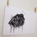 A3 Crow Illustration - Sleeping Raven, 16.5" x 11.7" ArtPrint