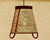 Hanging Industrial Pendant Light - Vintage Metal Olive Basket from Italy - TinkerLighting