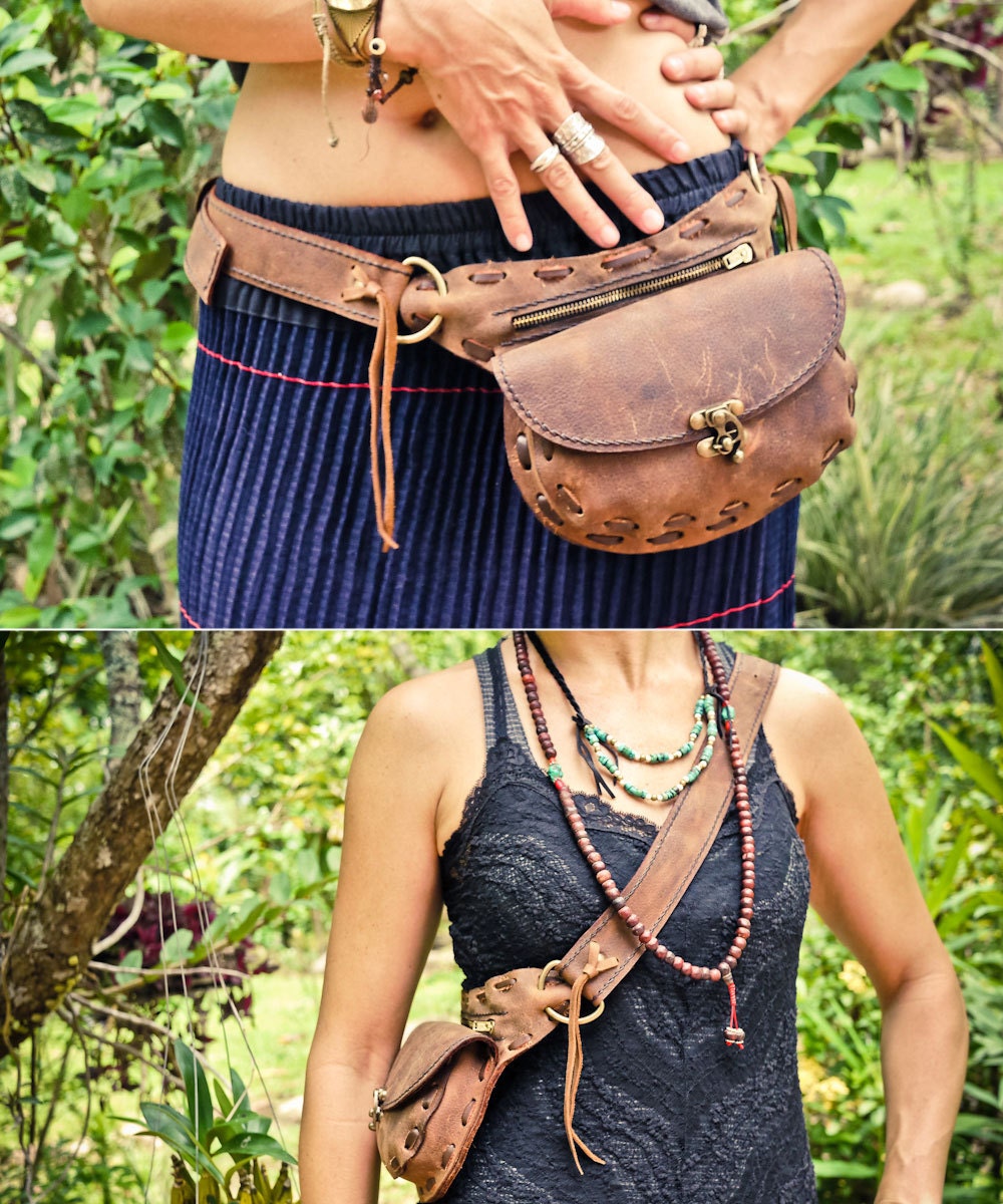 Wanderlust Leather Hip Belt with Pockets