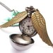 pocket watch---Golden Snitch&BLACK-GUN ball Harry Potter series pocket watch with antique bronze wings,alloy chain necklace
