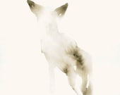 Dog Art Print from Original Watercolor - Snow