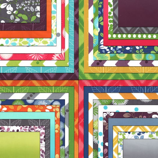 Moda Charm Pack "SIMPLY COLOR By V and Co.", (42) 5" Quilt Fabric Squares