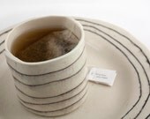 Porcelain Cup- Short and Striped