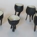 Porcelain Leggy Cup - Black and White