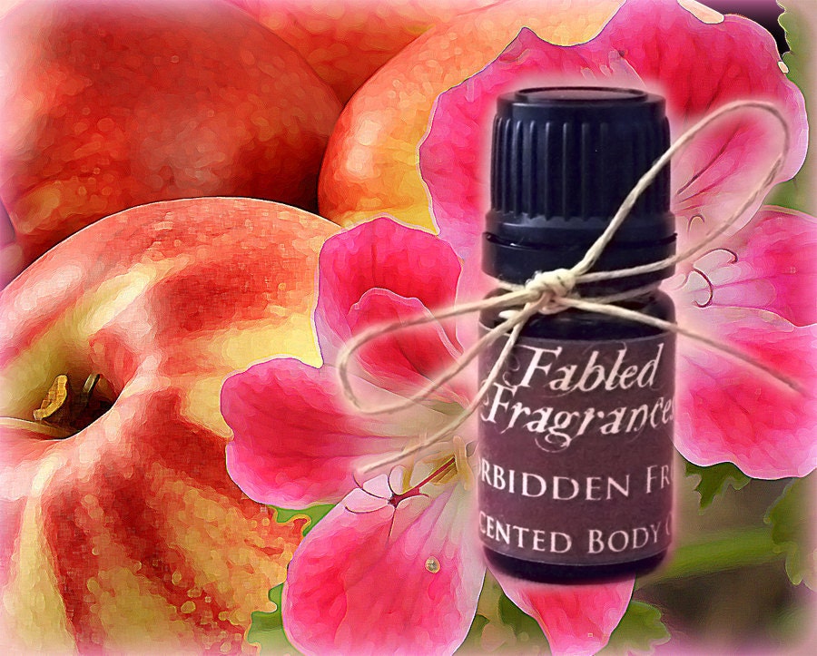 Forbidden Fruit Perfume Oil: 5mL Amber Bottle of Fruity Floral Artisan Fragrance