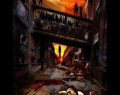 PERIMETER GUARD (Zombie Apocalypse) Horror Art Print 8.5x11 by MANDEM