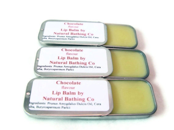 Chocolate Lip Balm Flavored Slide Tin 0.5oz Natural Lip Balm Lip Salve