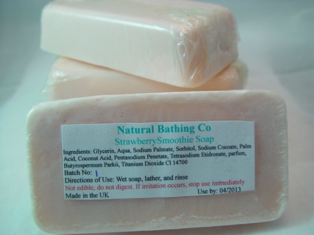 Organic Strawberry Smoothie Handmade Glycerin Soap Mothers Day