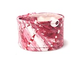 Pink Cuff Bracelet - Small - Made with Organic Hemp Fiber -Eco Friendly Cuff Couture - Unique Hand Painted Jewelry - Wide Wrist Band
