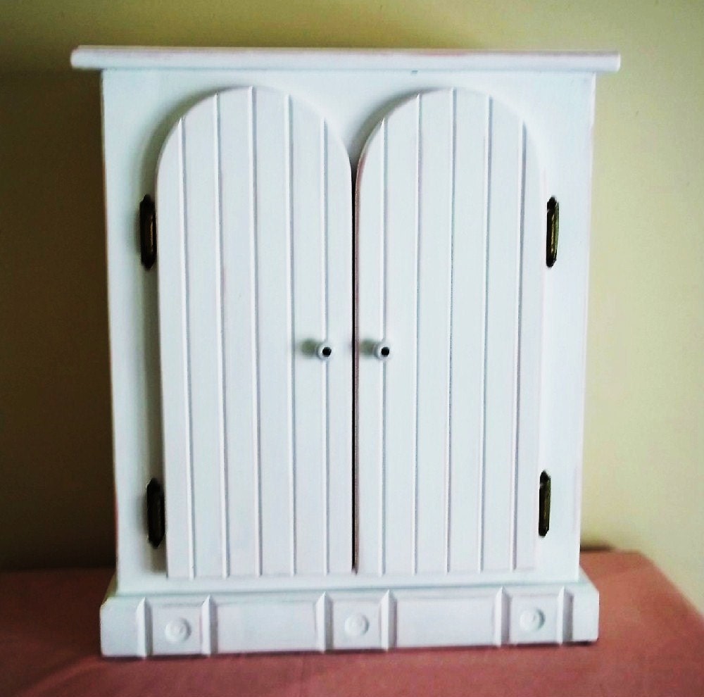 18 inch Doll  Furniture Armoire for 18 in or American Girl doll clothes shabby chic