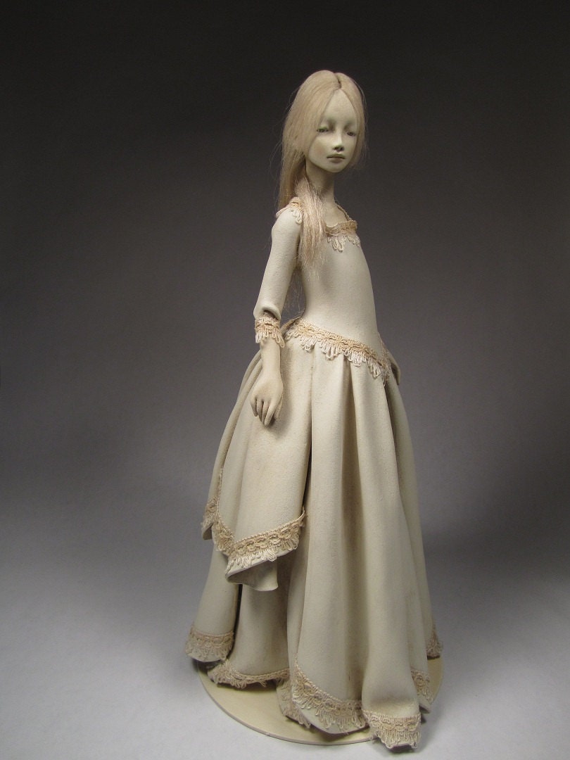 Reserved Until June 2012 OOAK Paperclay Art Doll