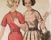 Vintage 1950s 1960s Sewing Dress Pattern Simplicity 5023 - Complete