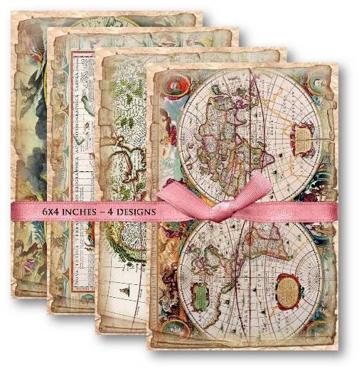 Old World Maps - Digital Papers Download - Set 464