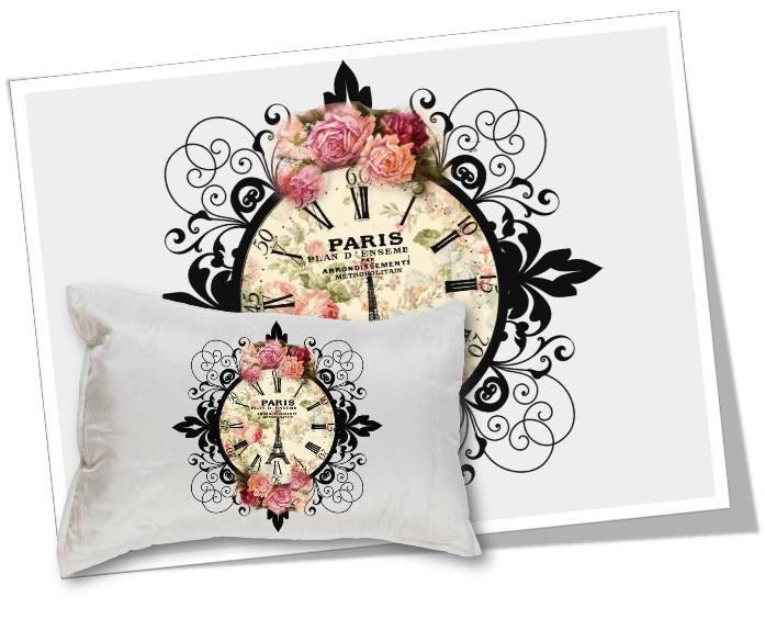Paris Clock - Digital Collage Sheet Download - Set No.363