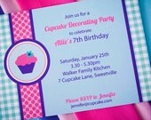 CUPCAKE Party - Printable CUPCAKE Party INVITATION - Personalized Il_170x135