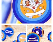 BEACH KOMBI Party - 2" Party CIRCLES - Personalized