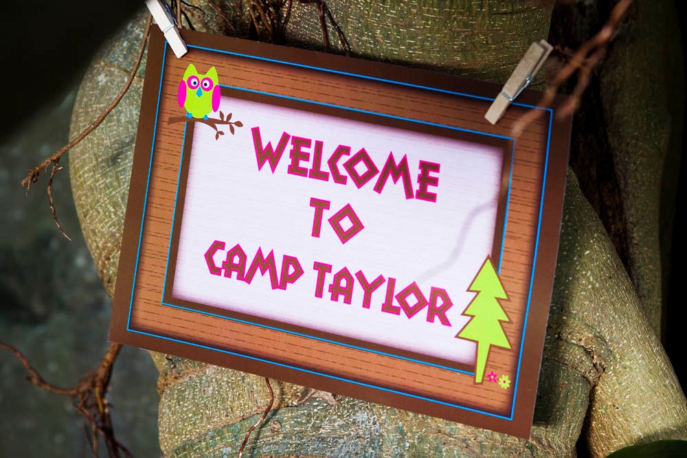 CAMPING PARTY - WELCOME Sign - Personalized Printable Il_570xn