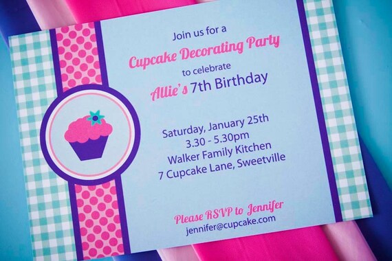 CUPCAKE Party - Printable CUPCAKE Party INVITATION - Personalized Il_570xn
