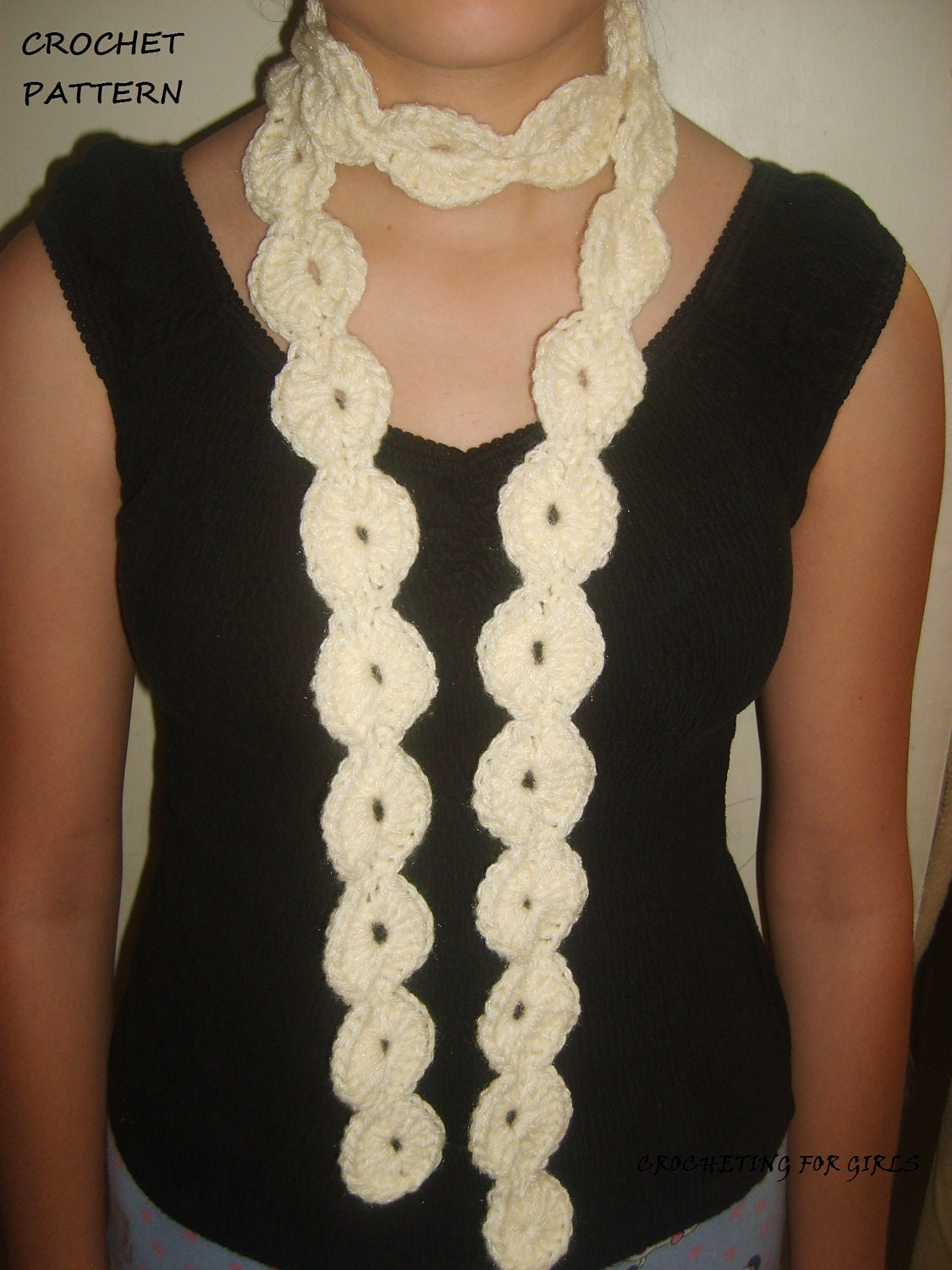 Crochet Shelly Scarf PATTERN PDF-FILE