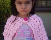 crochet pattern pdf file funny capelet poncho for girl (3 sizes)